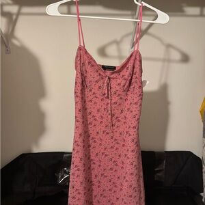 URBAN OUTFITTERS Floral Pink Spaghetti Strap Dress